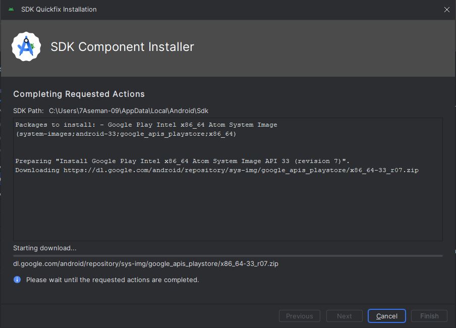 sdk-component-installer-android studio - اندروید استودیو